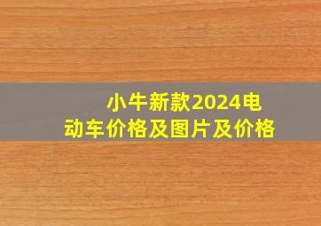 小牛新款2024电动车价格及图片及价格