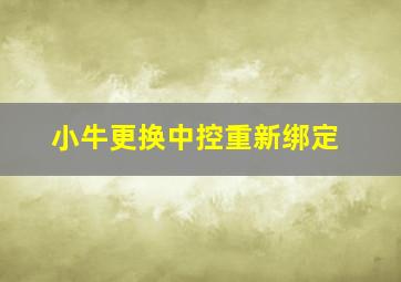 小牛更换中控重新绑定