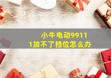 小牛电动99111加不了档位怎么办