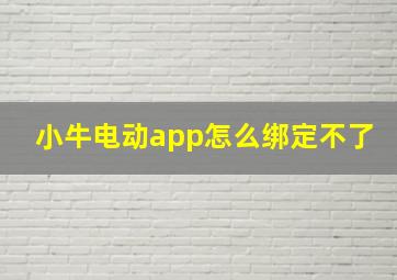 小牛电动app怎么绑定不了