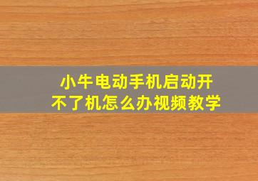 小牛电动手机启动开不了机怎么办视频教学