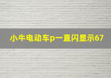 小牛电动车p一直闪显示67