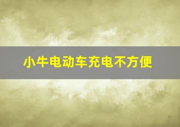 小牛电动车充电不方便