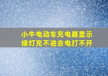 小牛电动车充电器显示绿灯充不进去电打不开