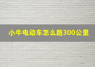 小牛电动车怎么跑300公里