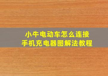 小牛电动车怎么连接手机充电器图解法教程