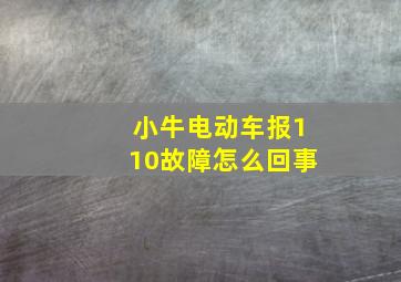 小牛电动车报110故障怎么回事