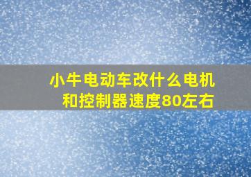 小牛电动车改什么电机和控制器速度80左右