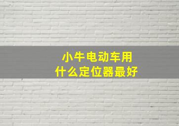 小牛电动车用什么定位器最好