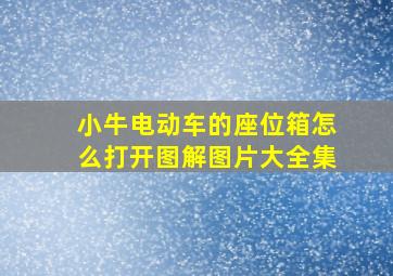 小牛电动车的座位箱怎么打开图解图片大全集