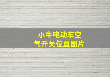 小牛电动车空气开关位置图片