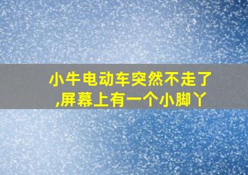 小牛电动车突然不走了,屏幕上有一个小脚丫