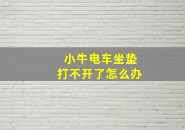 小牛电车坐垫打不开了怎么办