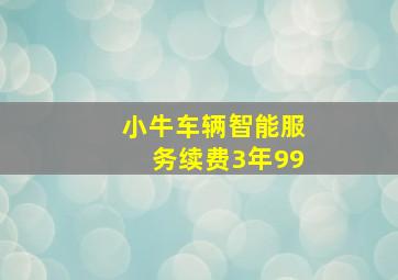 小牛车辆智能服务续费3年99