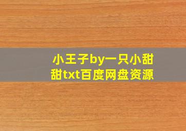 小王子by一只小甜甜txt百度网盘资源