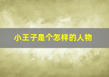 小王子是个怎样的人物