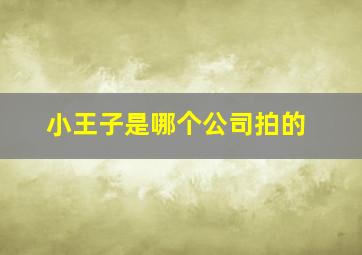 小王子是哪个公司拍的