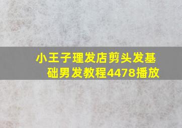 小王子理发店剪头发基础男发教程4478播放