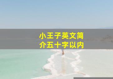 小王子英文简介五十字以内