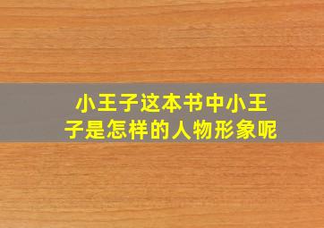 小王子这本书中小王子是怎样的人物形象呢