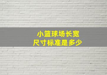 小篮球场长宽尺寸标准是多少