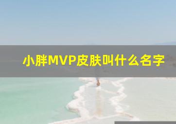 小胖MVP皮肤叫什么名字