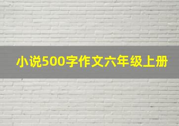 小说500字作文六年级上册