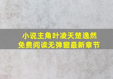 小说主角叶凌天楚逸然免费阅读无弹窗最新章节