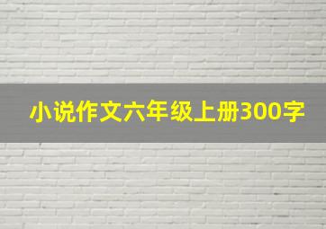 小说作文六年级上册300字