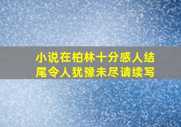 小说在柏林十分感人结尾令人犹豫未尽请续写