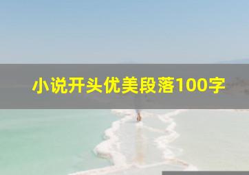 小说开头优美段落100字