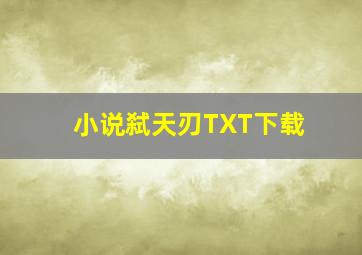 小说弑天刃TXT下载