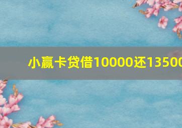 小赢卡贷借10000还13500