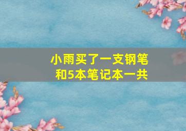 小雨买了一支钢笔和5本笔记本一共