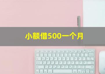 小额借500一个月