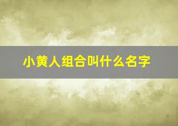 小黄人组合叫什么名字