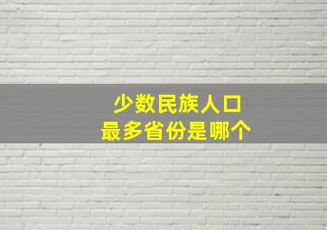 少数民族人口最多省份是哪个