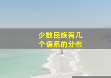 少数民族有几个语系的分布