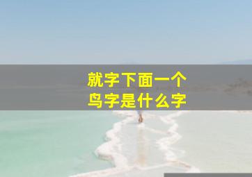 就字下面一个鸟字是什么字