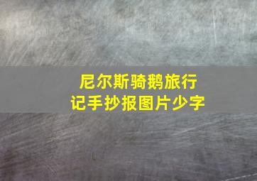 尼尔斯骑鹅旅行记手抄报图片少字