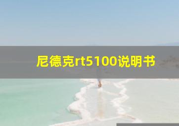 尼德克rt5100说明书