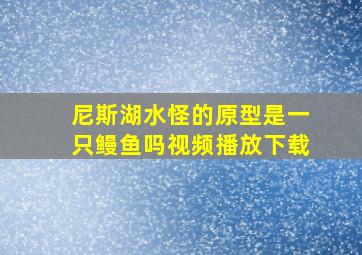 尼斯湖水怪的原型是一只鳗鱼吗视频播放下载