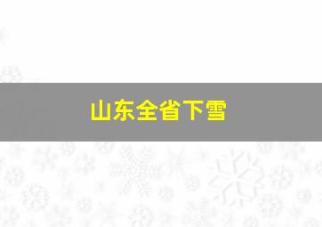 山东全省下雪