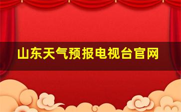 山东天气预报电视台官网