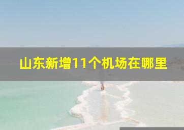 山东新增11个机场在哪里