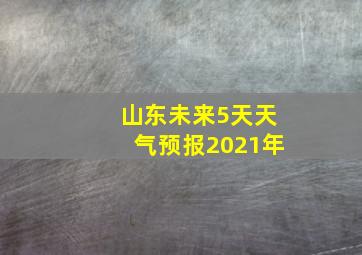 山东未来5天天气预报2021年