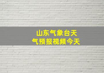 山东气象台天气预报视频今天