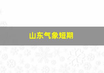 山东气象短期