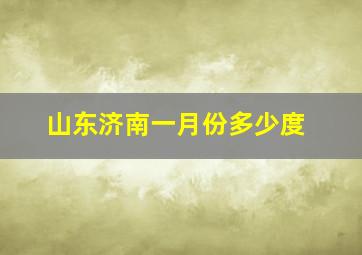 山东济南一月份多少度