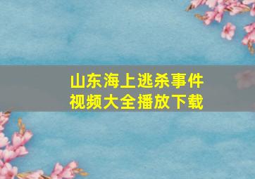 山东海上逃杀事件视频大全播放下载